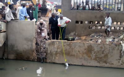 Collecting polio environmental sample, training health workers in Nigeria